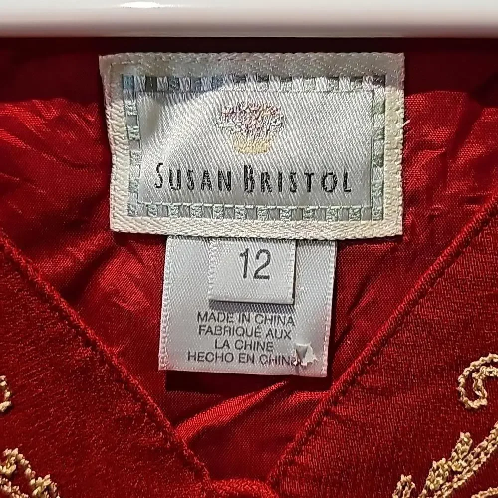 Susan Bristol embroidered Sleeveless top size 12